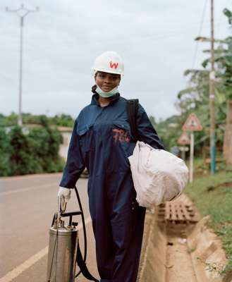 Wilma Cardozo, one of dozens of people protecting homes against malaria