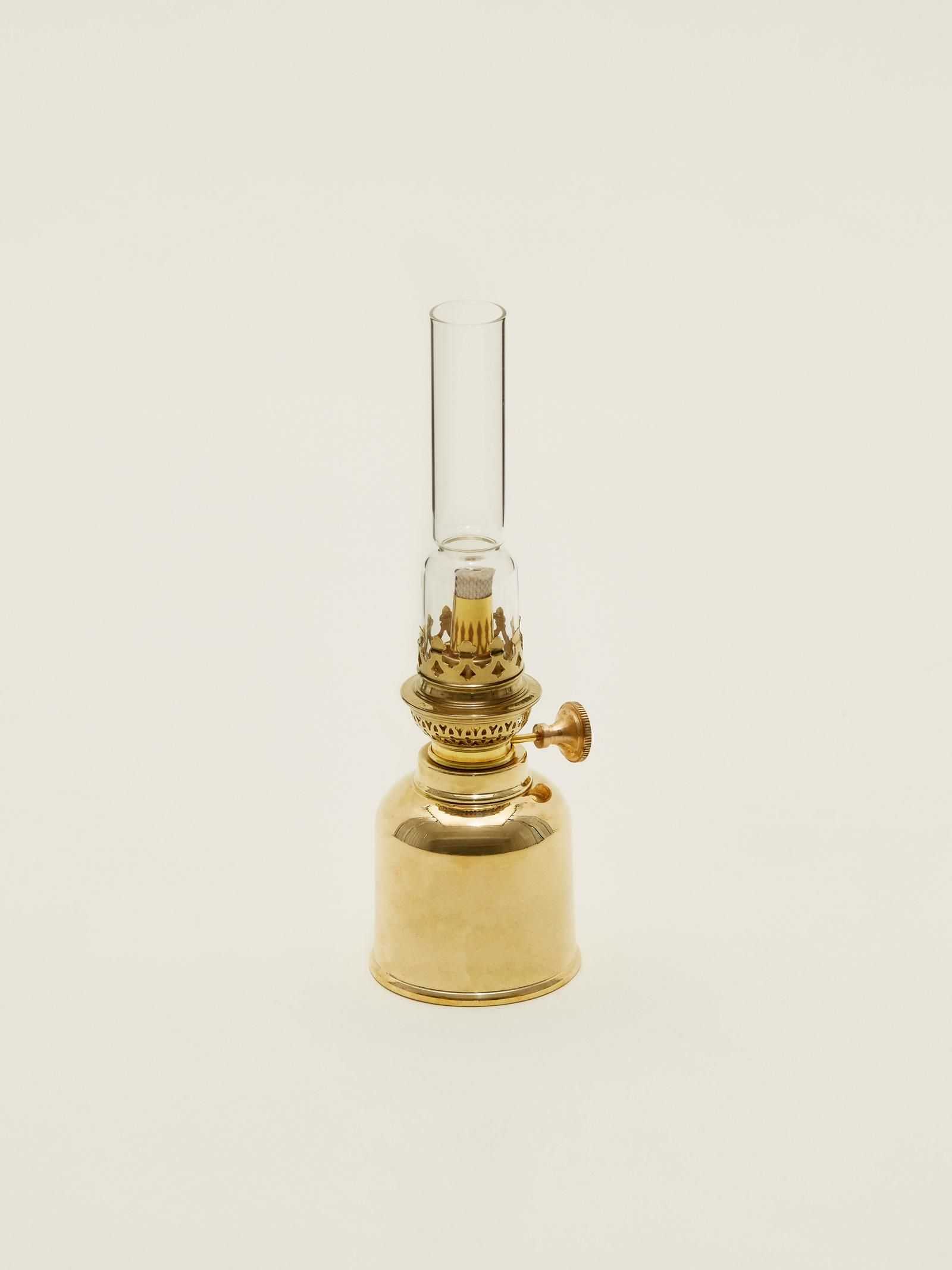 Brass Oil Lamp Karlskrona Lampfabrik, Brass Oil Lamp Candle
