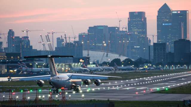 London City airport: by water