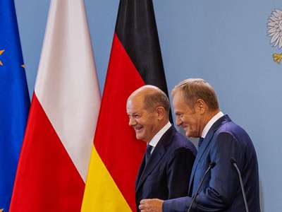 Germany and Poland meet to mend ties and pledge unity for European security